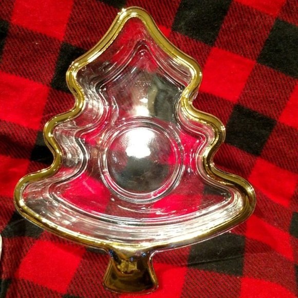 Vintage Indiana Glass Votive Holders, Candy/Nut Dishes Holiday Tree, Star & Bell - Picture 3 of 10